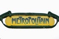 Paris Metro Metropolitain Sign isolated on white Royalty Free Stock Photo