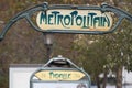 Paris Metro Metropolitain Sign Pigalle Royalty Free Stock Photo