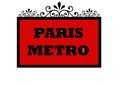 Paris Metro sign Royalty Free Stock Photo