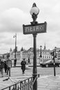 Paris metro sign