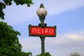 Paris metro subway train sign Royalty Free Stock Photo