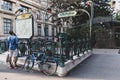 Paris Metropolitain entrance and map