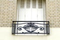 Paris Montmarte apartment balcony Art Nouveau style Royalty Free Stock Photo