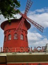 Paris Montmartre Moulin Rouge Windmill Royalty Free Stock Photo