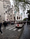 Paris Montmartre spring tourists street