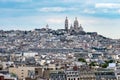 Paris montmatre building city view aerial landscape from tower Royalty Free Stock Photo