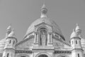 Paris Montmatre Cathedral detail in black and white Royalty Free Stock Photo