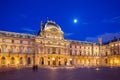 Paris museum at night in Paris city, France Royalty Free Stock Photo