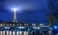 Paris, Night city lights view