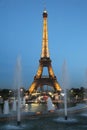 Paris by night: the Eiffel tower Royalty Free Stock Photo