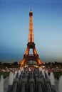 Paris by night: the Eiffel tower Royalty Free Stock Photo