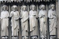 Paris, Notre-Dame cathedral, detail of central portal