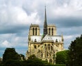 Paris Notre Dame Church Steeple Before Fire Royalty Free Stock Photo