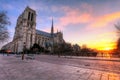 Paris - Notre Dame at sunrise, France Royalty Free Stock Photo