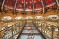 Galeries Lafayette interior with Glasswalk installation in Paris, perspective