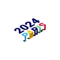 Paris 2024 Olympics. Logo for the Olympics. Vector illustration