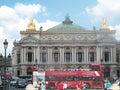 Paris Opera House with tour bus in front Royalty Free Stock Photo