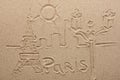 Paris painted by in the sand