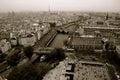 Paris, panorama, black-and-white