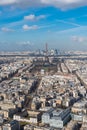 Paris, panorama of the Eiffel tower Royalty Free Stock Photo