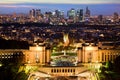 Paris panorama, France at night.