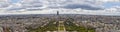 Montparnasse and Champ de Mars in Paris panoramic
