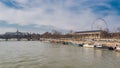 Paris, panorama of the Seine, the Tuileries