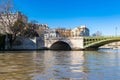 Paris, panorama of the Sully bridge