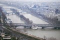 Paris panoramic Sena view from Eiffel Tower Royalty Free Stock Photo