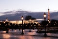 Place de la Concorde Paris empty square with the Eiffel tower in background