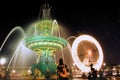 Paris. Place de la Concorde: Fountain at nigh Royalty Free Stock Photo