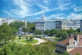Paris, place de la Nation, with the columns Royalty Free Stock Photo
