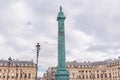Paris, place Vendome, the column Royalty Free Stock Photo