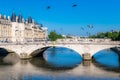 Paris, the pont au Change and the Conciergerie Royalty Free Stock Photo