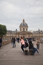 Paris - Pont des Arts and Instutut de France Royalty Free Stock Photo