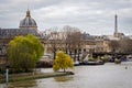 Paris, Pont des Arts and river Seine Royalty Free Stock Photo