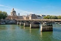 Paris, Pont des Arts on Seine river Royalty Free Stock Photo