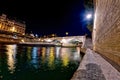 Paris pont neuf night view Royalty Free Stock Photo