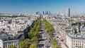 Paris - Porte Maillot and the business district of La Defense from the Arc de Triomphe