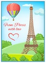 Paris Post Card Royalty Free Stock Photo