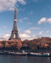 Paris Postcard Eiffel Tower And Seine River Autumn