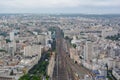 Paris rail tracks Royalty Free Stock Photo