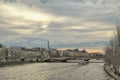 Paris and the river Seine, view of the most beautiful river bank in the world, Paris, France