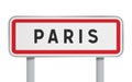 Paris road sign Royalty Free Stock Photo