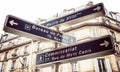 Paris road sign Royalty Free Stock Photo