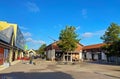 Modern new Paddock shopping outlet center mall on sunny autumn day