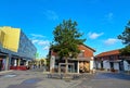 Modern new Paddock shopping outlet center mall on sunny autumn day