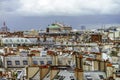 Paris roofs panoramic overview at summer day Royalty Free Stock Photo