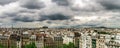Paris roofs panoramic overview at summer day Royalty Free Stock Photo