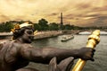 Paris. On the Seine #2. Royalty Free Stock Photo